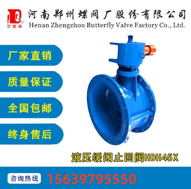 HDH45X-10\16液（yè）壓（yā）緩閉止回閥利水處理鑄鐵環衛（wèi）