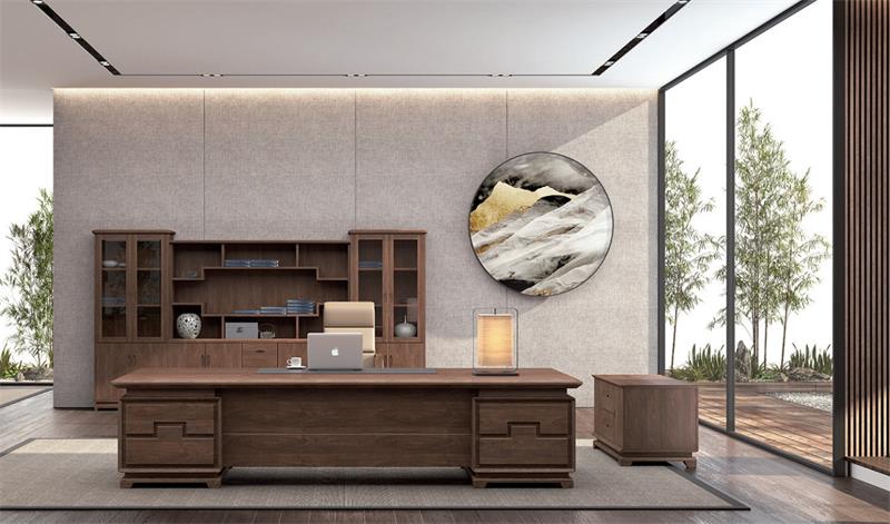 成都辦公桌-實木大班台